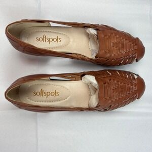Softspots Trinidad Brown Woven Leather Flats Comfort Slip On‎ Loafers Size 10 M